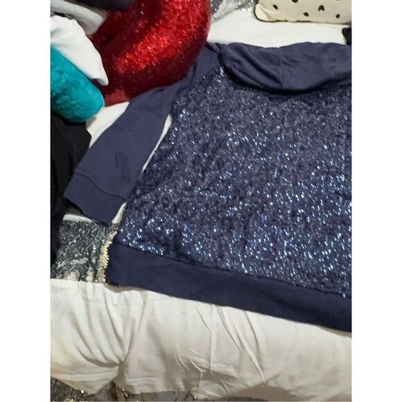 Isaac mizhari live blue sequin  logo  full Zip-up Hoodie plus 1xl - Picture 6 of 8